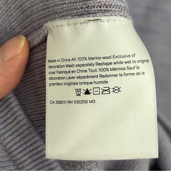 Lululemon Merino Wool Sweater Lilac Purple - Picture 4 of 7